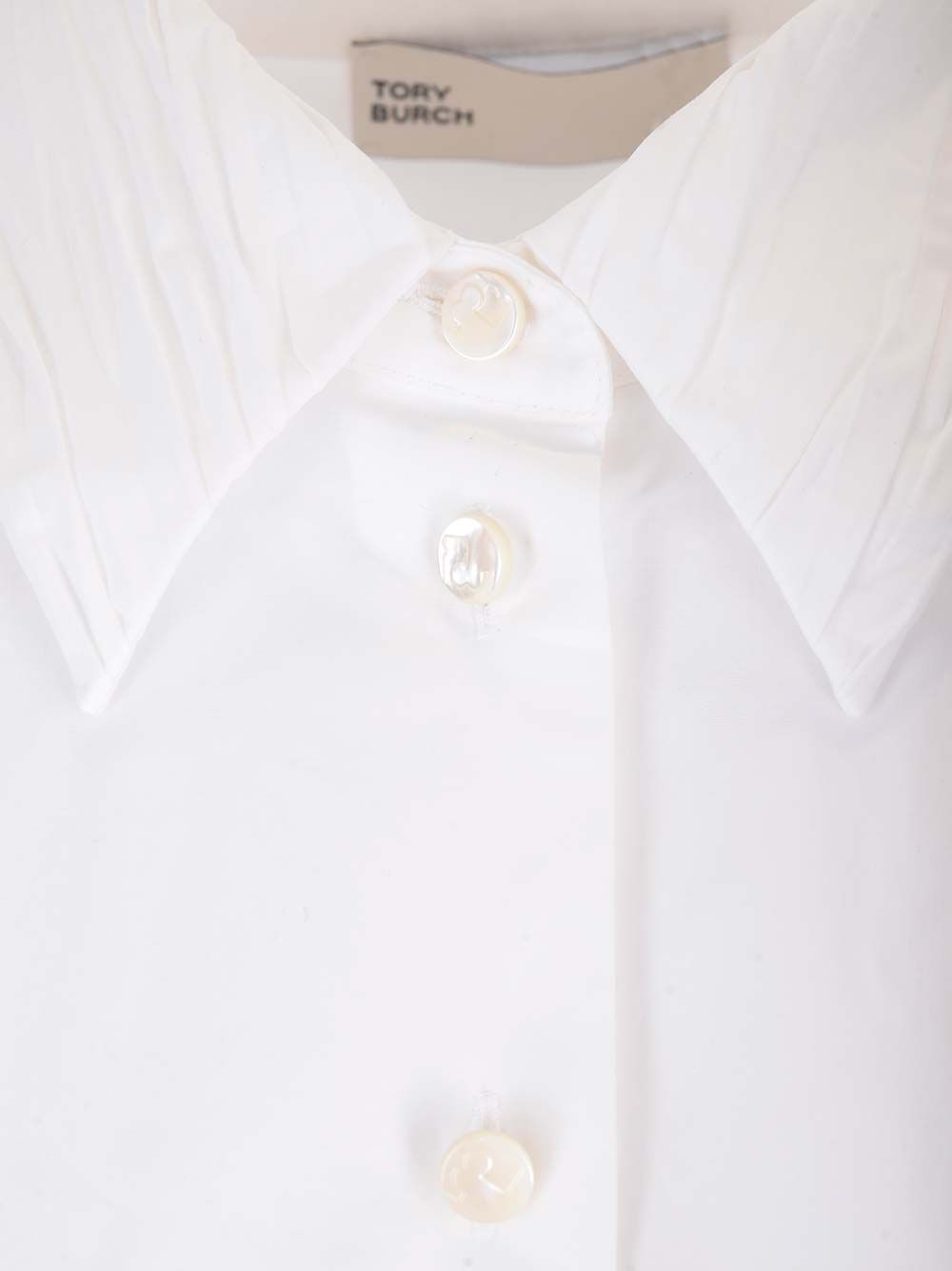 Tory Burch Crimped Collar Shirt Shirts - White | 4d643f3594731f254e9f57b0095d078876d4fe1c