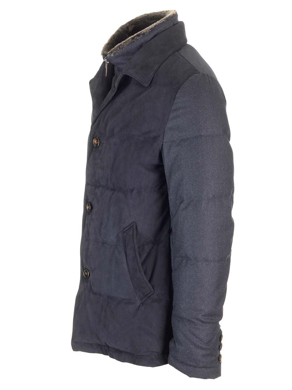 Al Duca D'Aosta Leather And Wool Jacket Jackets - Blue | 942444c1aaf15500416d4b163f8278d0d034feff