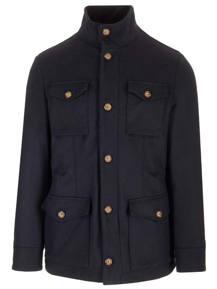 Al Duca D'Aosta Blue Safari Jacket Jackets - Blue | 22b5585db7d78cdbf7fd27df7a3dcaba7db42b23