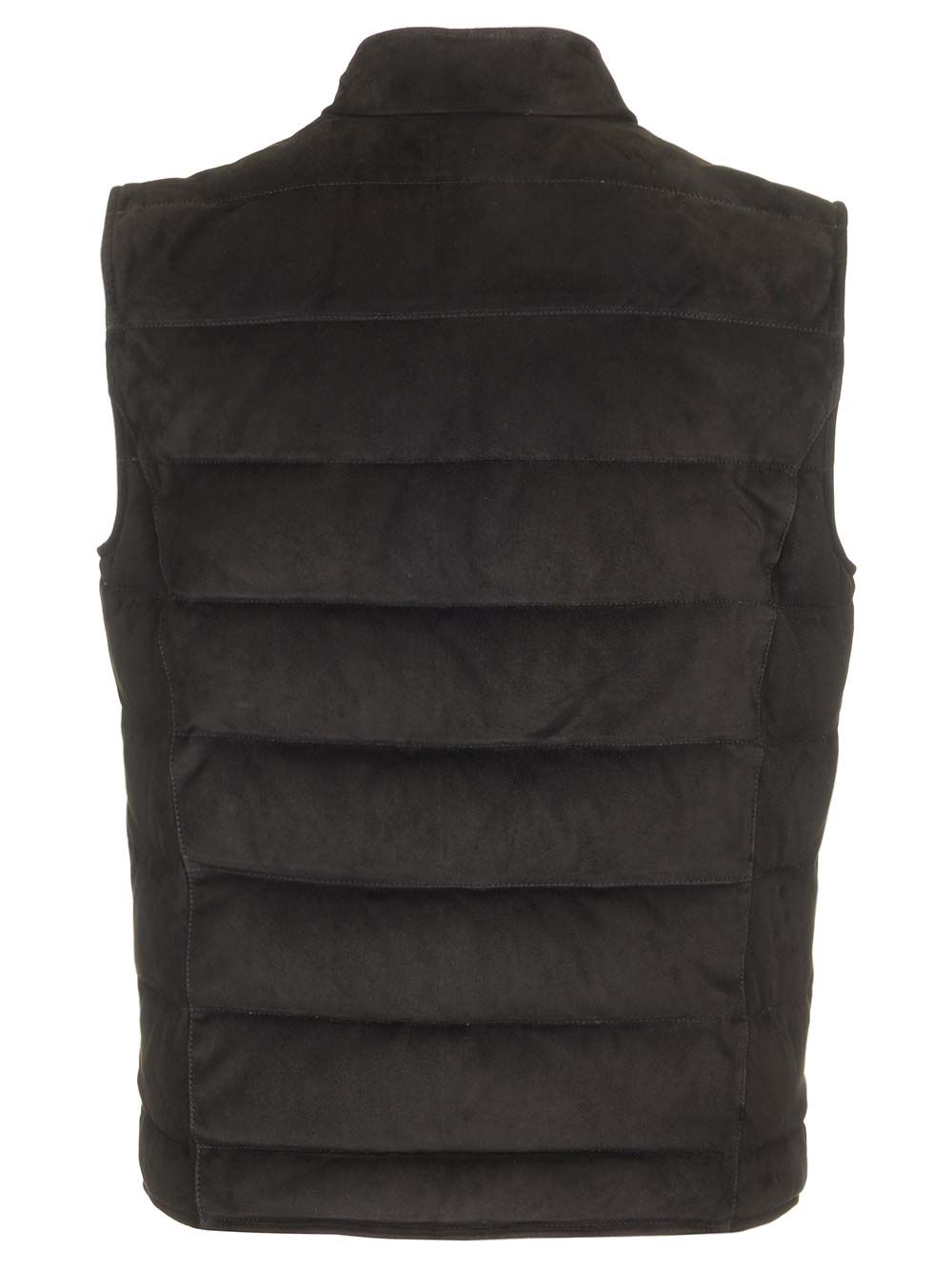 Al Duca D'Aosta Suede Padded Vest Jackets - Black | 4841f5d766a50faa1f16ffc26425b79563857345