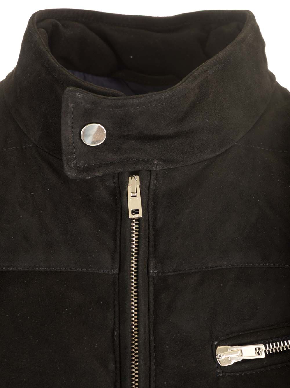 Al Duca D'Aosta Suede Padded Vest Jackets - Black | 03fc03c1ad6765e4e527877abe5a2b69dfbc8dec