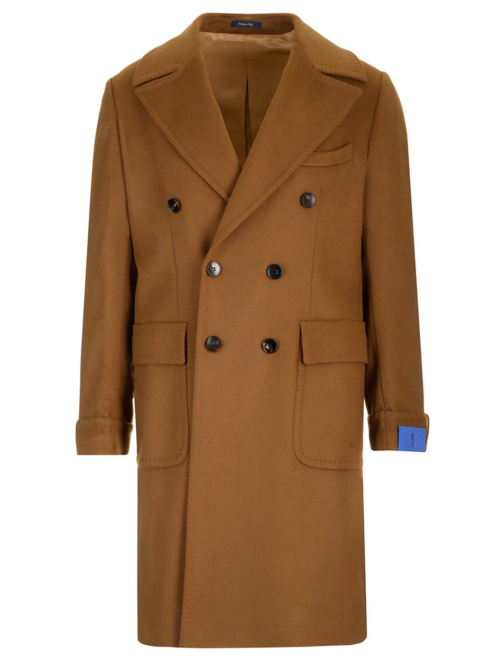 Guarinucci Ulster Tobacco Coat In Virgin Wool And Cashmere Coats - Brown | 249b84253068a9832f0788b208187a76a441078d