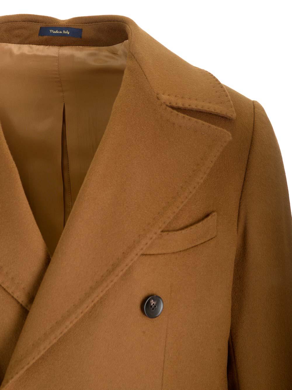 Guarinucci Ulster Tobacco Coat In Virgin Wool And Cashmere Coats - Brown | 6154a2b99e2d8c9804e680f8e65286ec0f8b64ae
