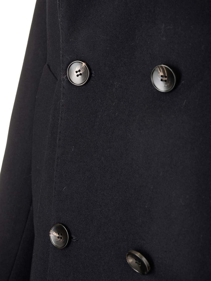 Guarinucci Short Double-Breasted Coat Jackets - Blue | 10315c8f122d62cc827c43e539227012d833e5f3