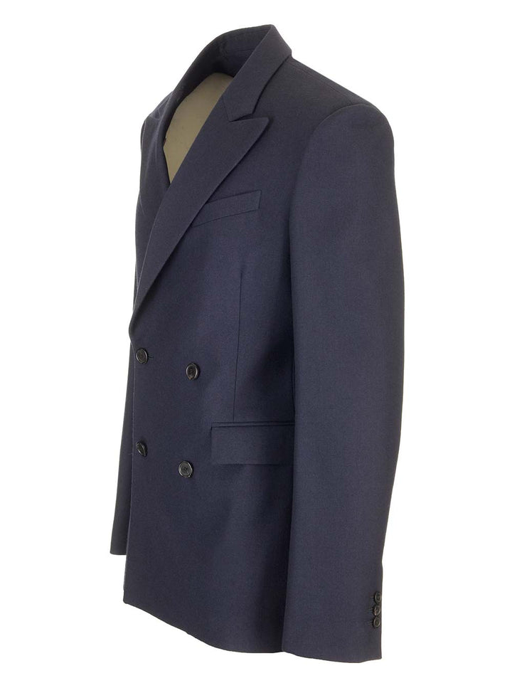 Loewe Double-Breasted  Jacket Jackets - Blue | 9b9483949226880c279ed87b90edf1ce2bea90c3