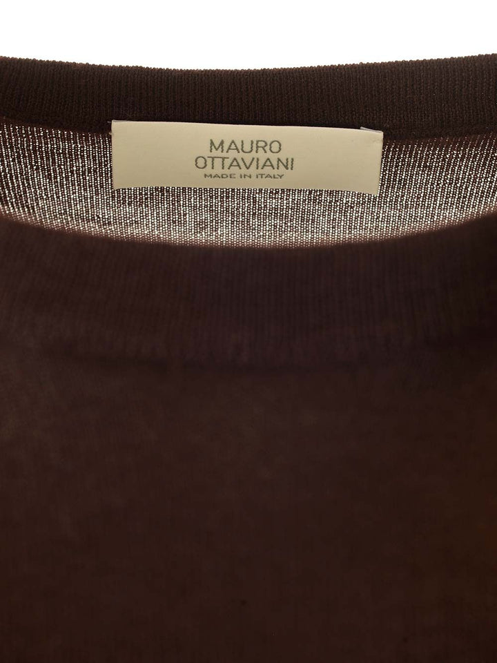 Mauro Ottaviani Crew Neck Sweater Knitwear - Brown | b55308714f819d9f8941682274781bed06ecc4c6