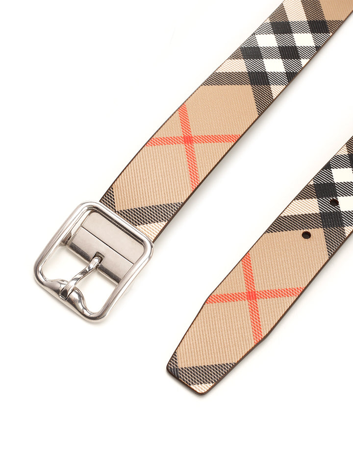Burberry B Buckle Check Reversible Belt Belts - Brown | 9848950cb8ed471df315107000a5facbca45f1d7