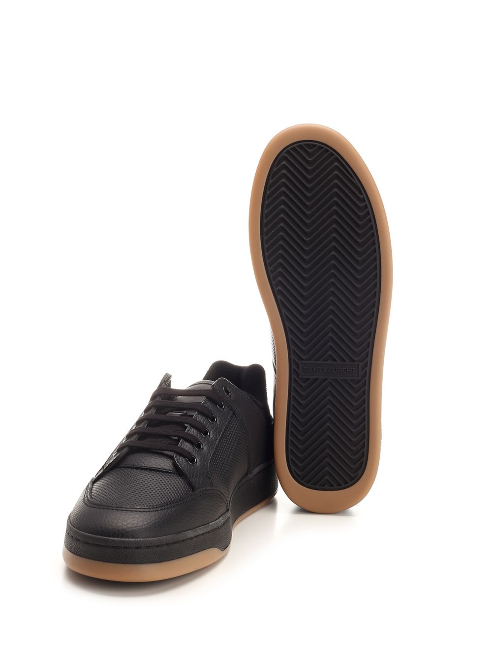 Saint Laurent Sl/61 Low-Top  In Perforated Leather Sneakers - Black | 9a171cbf245960e75aebc01f9b241003aeb2d6c3