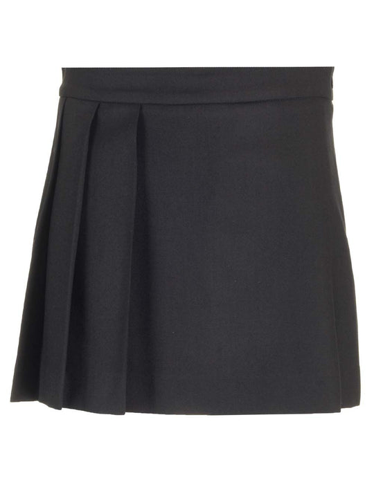 Black Plissè Skirt Skirts Black