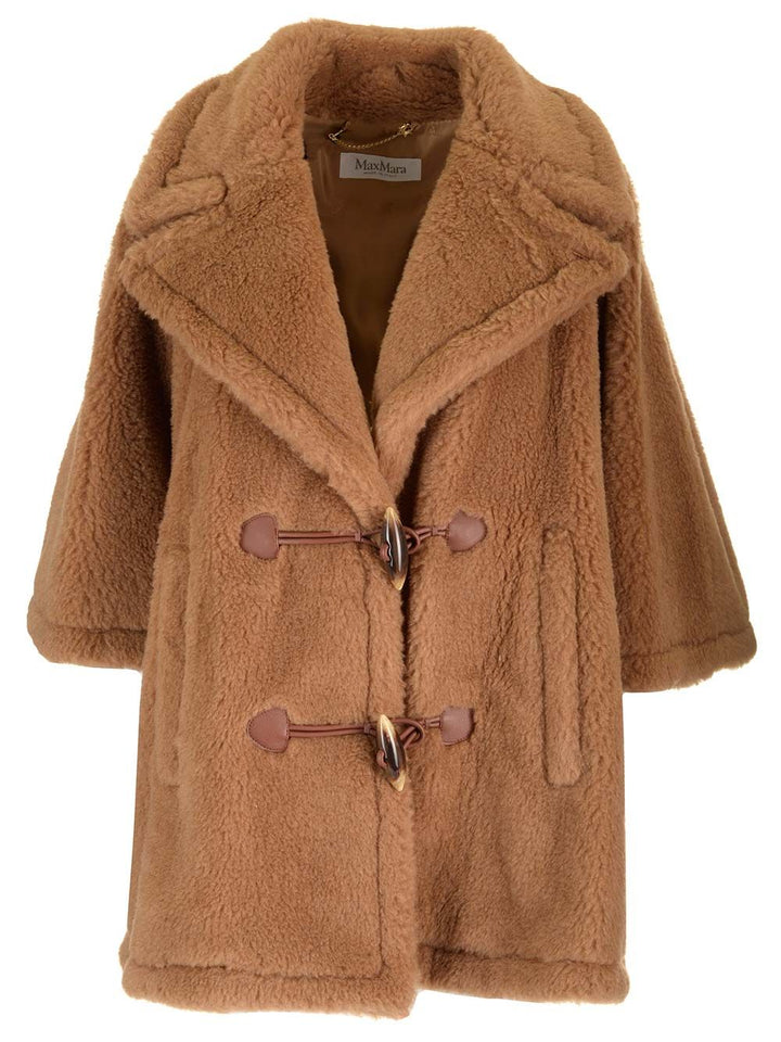 Max Mara Teddy Fabric Cape Coats - Beige | 88bd450a4155e8a06a7eb0c9d979aef573f38726