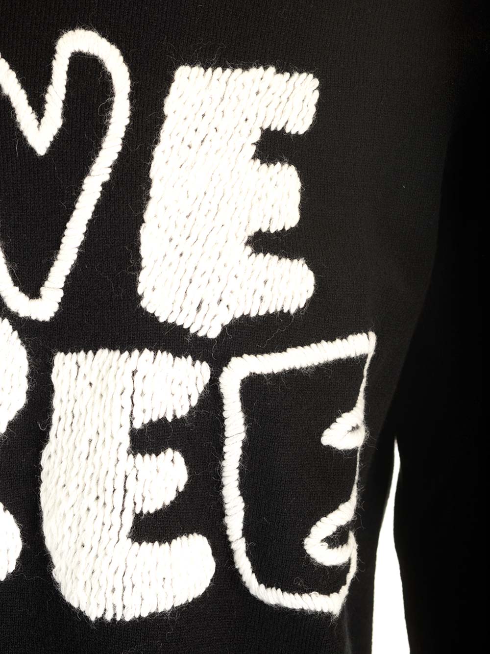 Comme Des GarçOns Shirt Live Free Knitwear - Black | 95f60fd0c8ea3414b26781cdddc43f99a902af5f