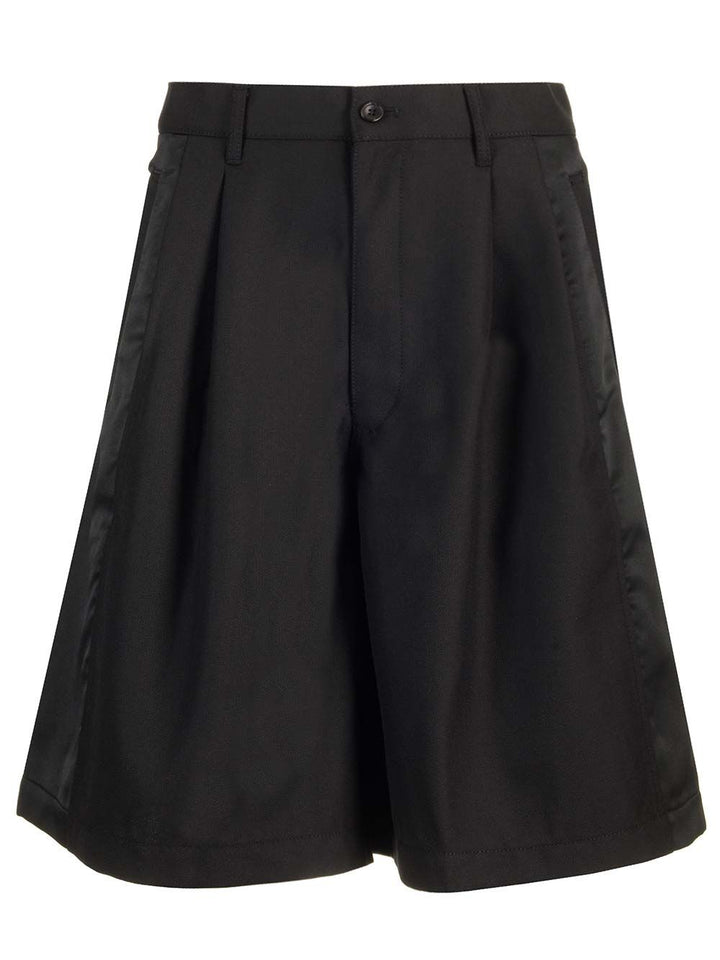 Comme Des GarçOns Shirt Wool Gabardine Shorts Trousers - Black | 9866eeb8cb1c5b9d0b23b48fadd58ccb5da2843f