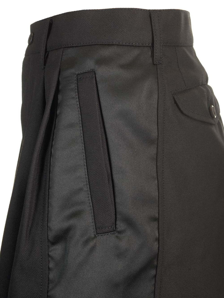 Comme Des GarçOns Shirt Wool Gabardine Shorts Trousers - Black | 7ca550b679be4f8a68cae9fa2bf1f3a2388814f1