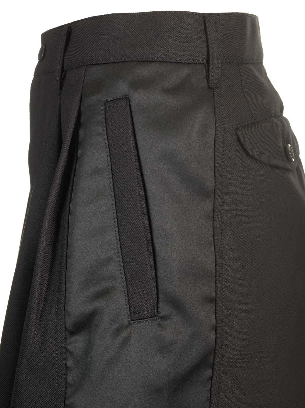 Comme Des GarçOns Shirt Wool Gabardine Shorts Trousers - Black | 7ca550b679be4f8a68cae9fa2bf1f3a2388814f1