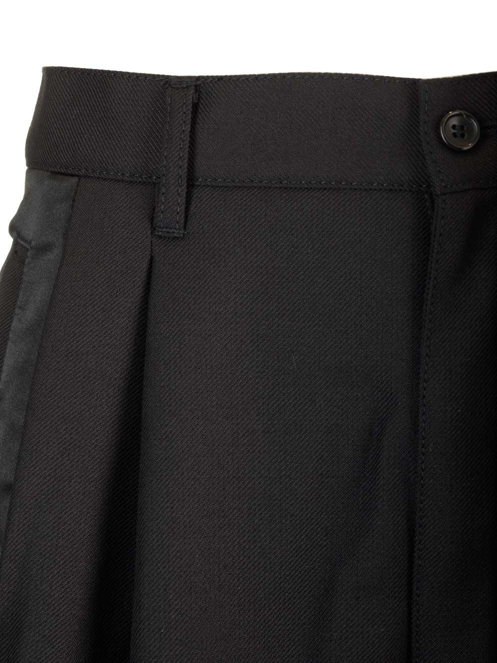 Comme Des GarçOns Shirt Wool Gabardine Shorts Trousers - Black | 7d1bff039ed352198eca2b35f9b06bc0aec5717a