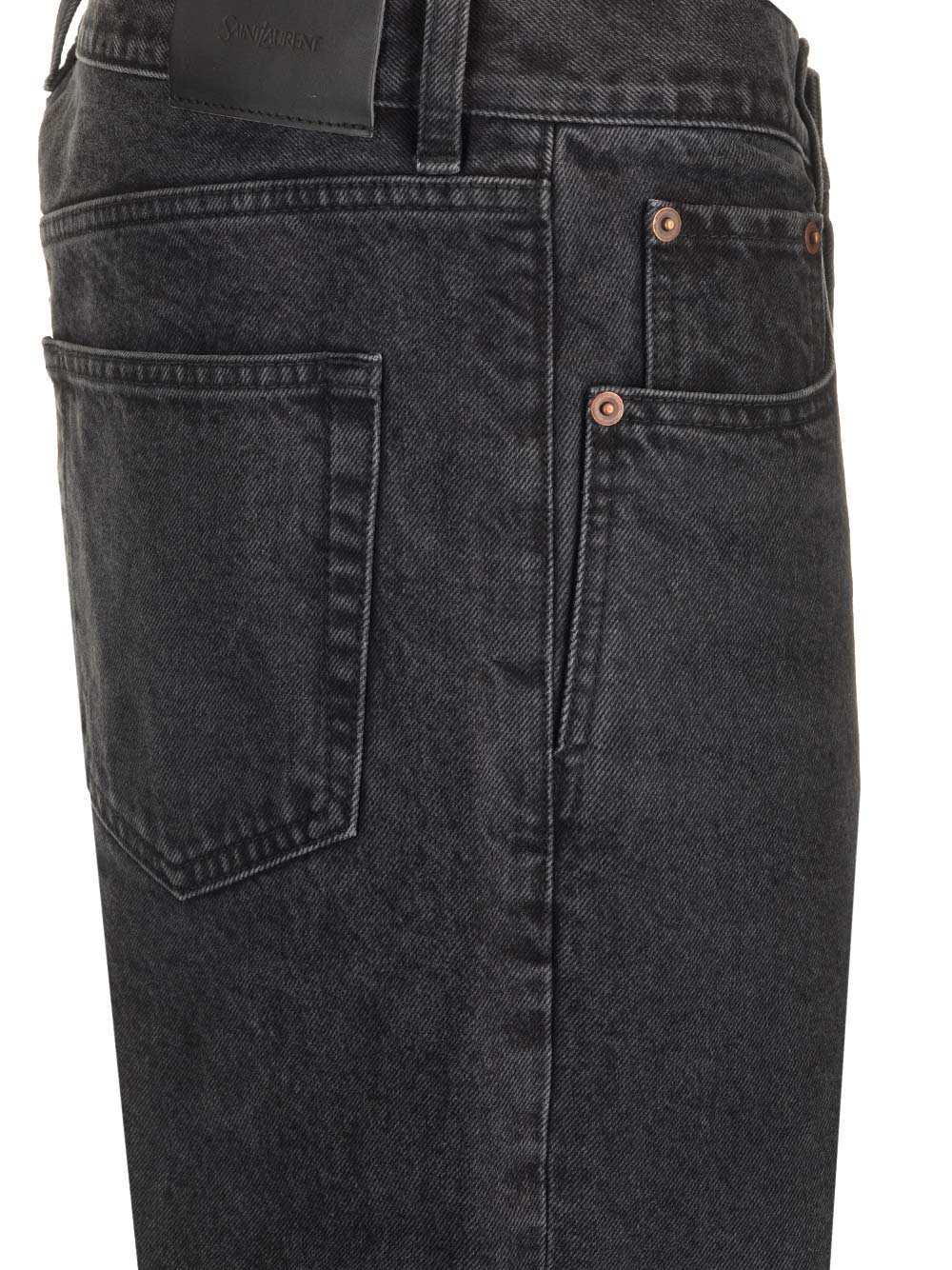 Saint Laurent Straight-Leg Jeans - Black | cc3390a6dff6c4f97d3f236fd97d48951ee017a1