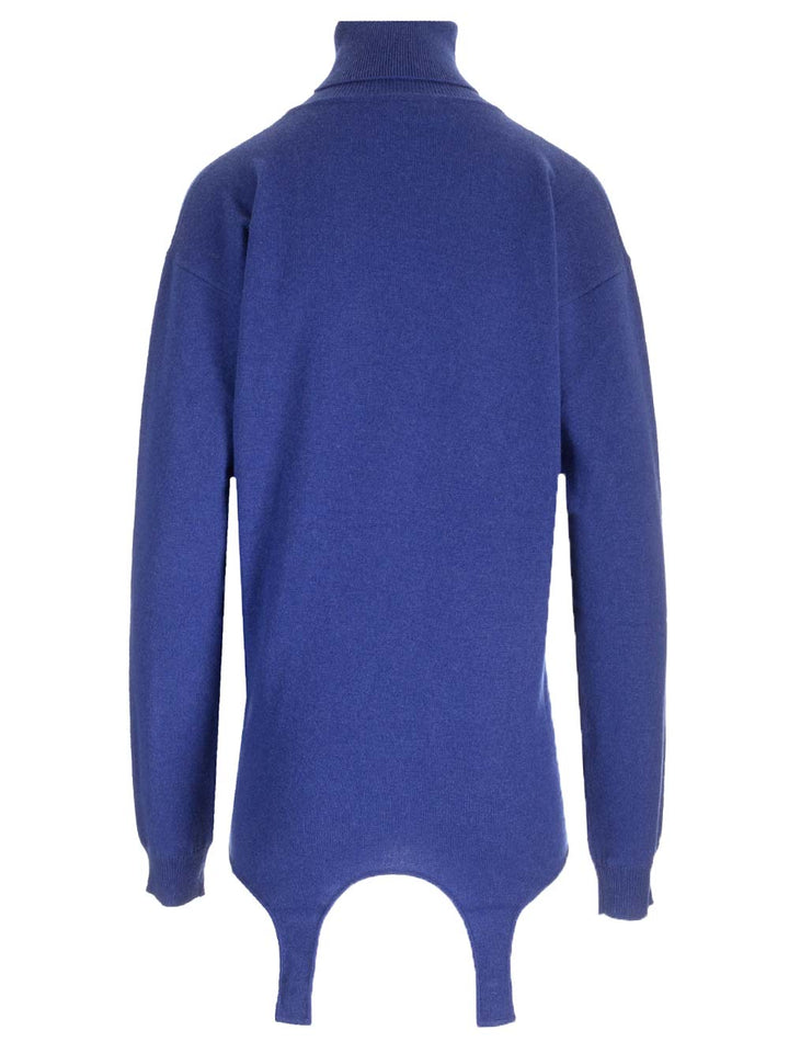 Saint Laurent Cashmere Turtleneck Knitwear - Blue | 09b0fad0767083476531b992e643ded5059f9bb0