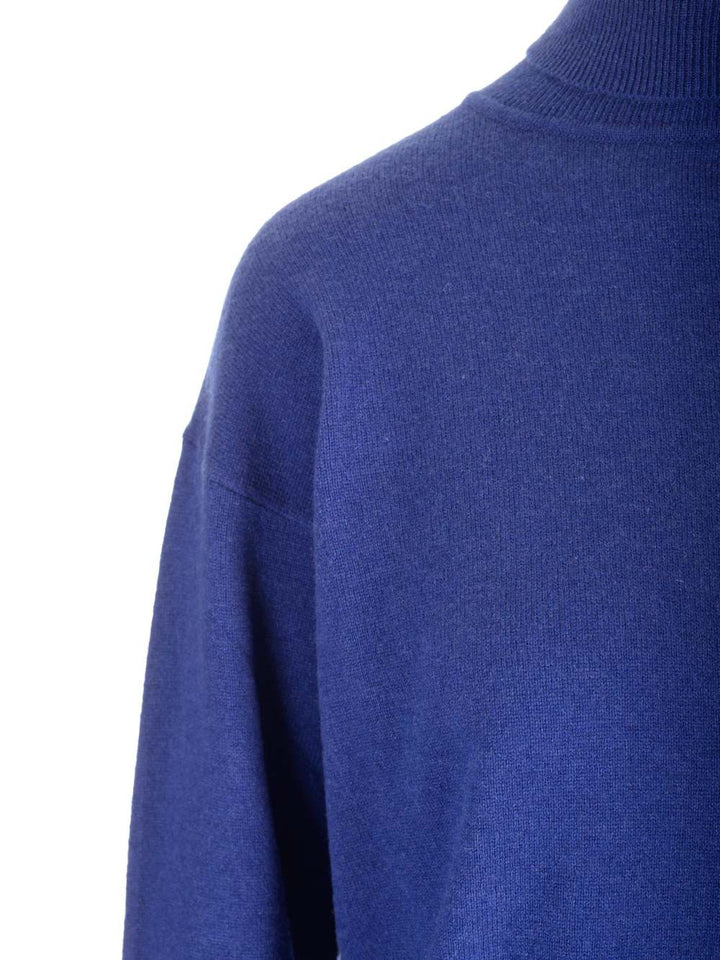 Saint Laurent Cashmere Turtleneck Knitwear - Blue | f11839a1e4149868d451701dd750f699b1d44e57