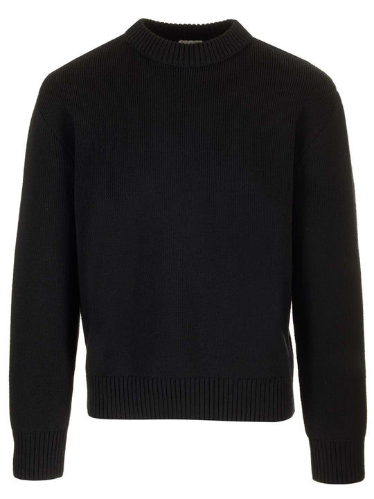 Wool Sweater Knitwear Black