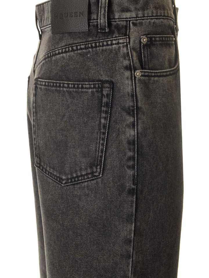 Mcqueen Low Waist Jeans - Black | 5856714eaf193279d64bdb12d69041fc6846848c