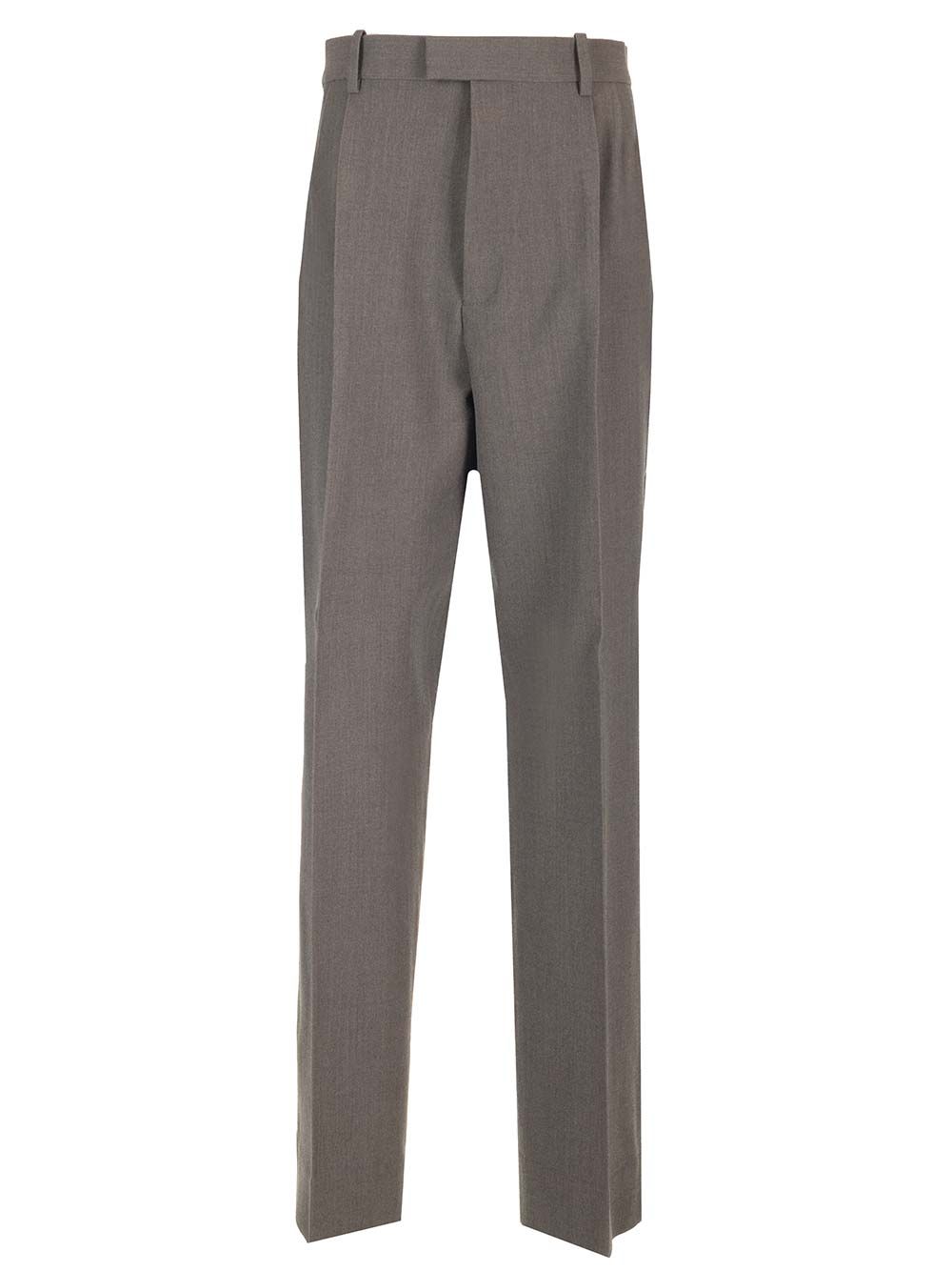 Bottega Veneta Stretch Wool Tricotine Trousers - Grey | d851558c40ec6d3ef333eca9a46062a23c1761a1