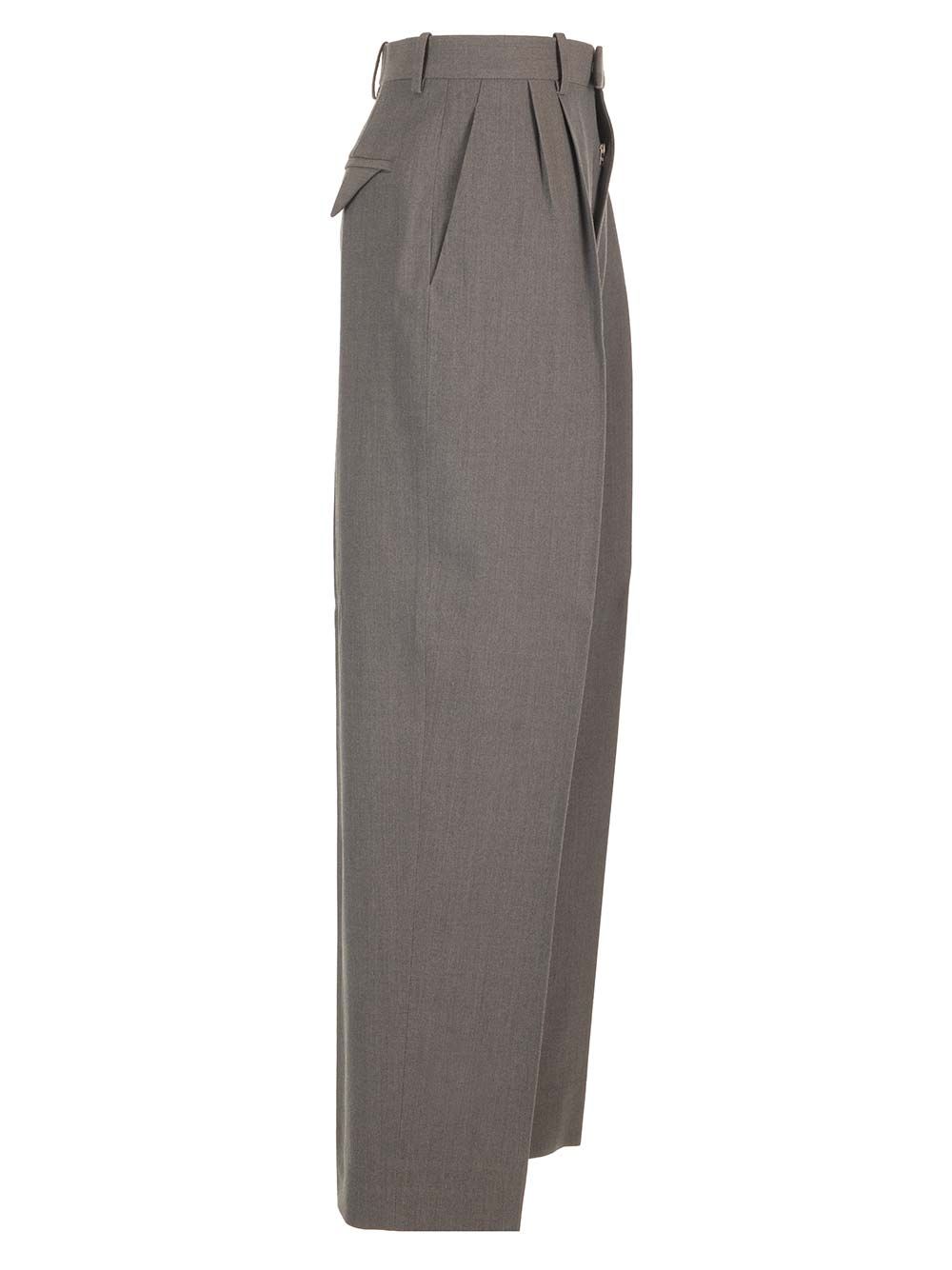 Bottega Veneta Stretch Wool Tricotine Trousers - Grey | 94e54e39271eeefae4cceb40d2b853af80da1915