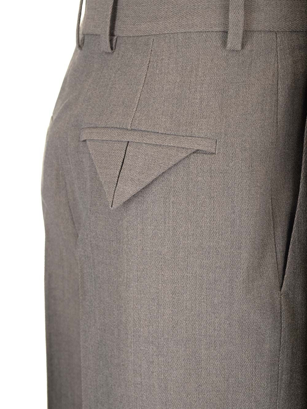 Bottega Veneta Stretch Wool Tricotine Trousers - Grey | 906f0f7b24ec43998f5d6e49c44d41dd02561522
