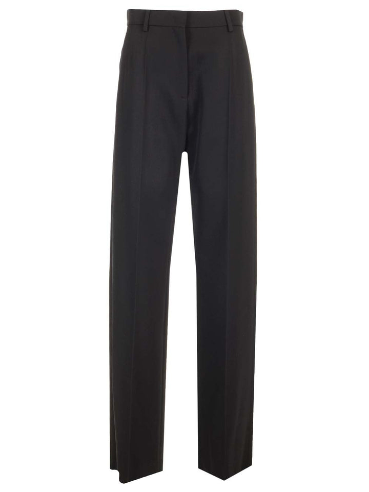 Valentino Garavani Grisaille Wool Trousers - Black | 522a8e05999dbf1e058f7c0f4c6afcbf314f0e47