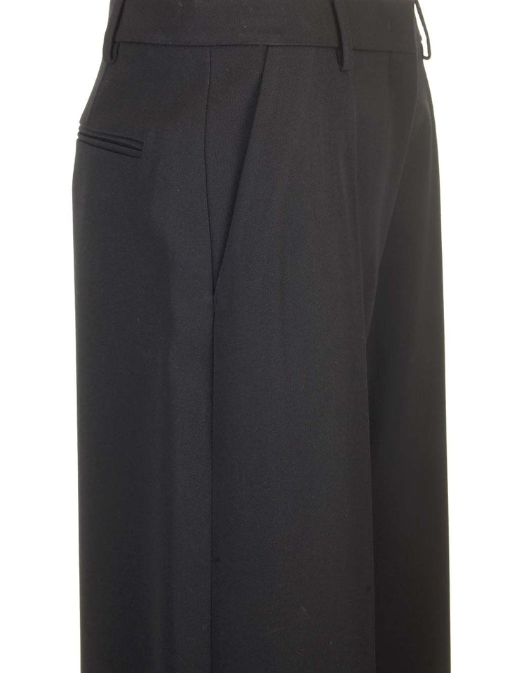 Valentino Garavani Grisaille Wool Trousers - Black | 94b73e0dd2c73b698ce8c7ec4186a18b8f5ccfe8