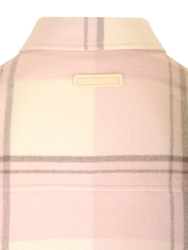 Canada Goose Boxy Fit Flannel Shirt Coats - Rose | 6a5ce3cdd7e1d3fdab2ee0f8e01fa49b28fe77c5