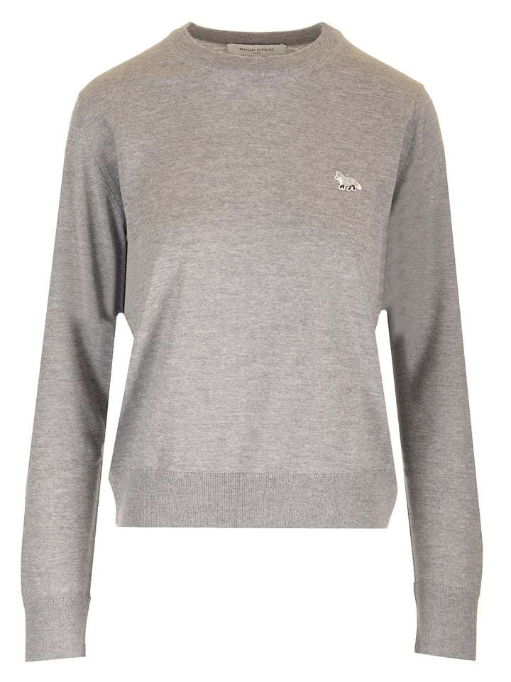 Maison KitsunÉ Regular Fit Jumper Knitwear - Grey | 19d4de54b09a1b76aa7d797ecb9dd29790cee10d