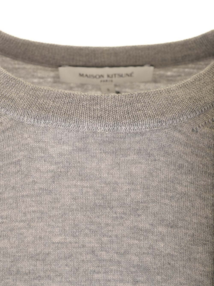 Maison KitsunÉ Regular Fit Jumper Knitwear - Grey | 84635e76d466c04dc15bae21463d4570c33e4645