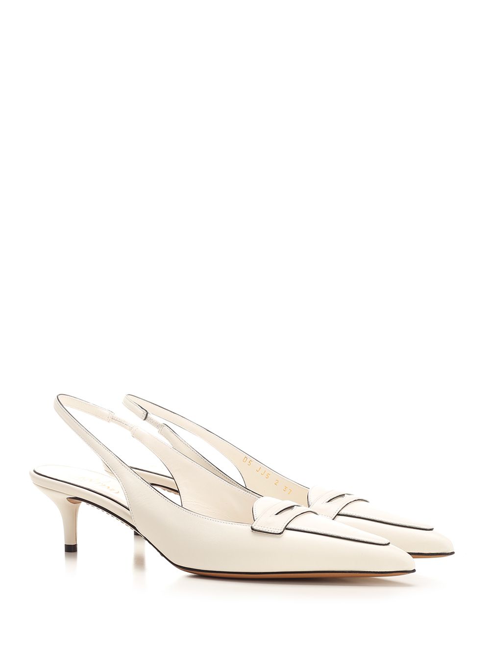Valentino Garavani Loafer Sling Back Pumps - White | 3407ce88c9e3ab6ac7cc4a1f7a1e7ced235fa099