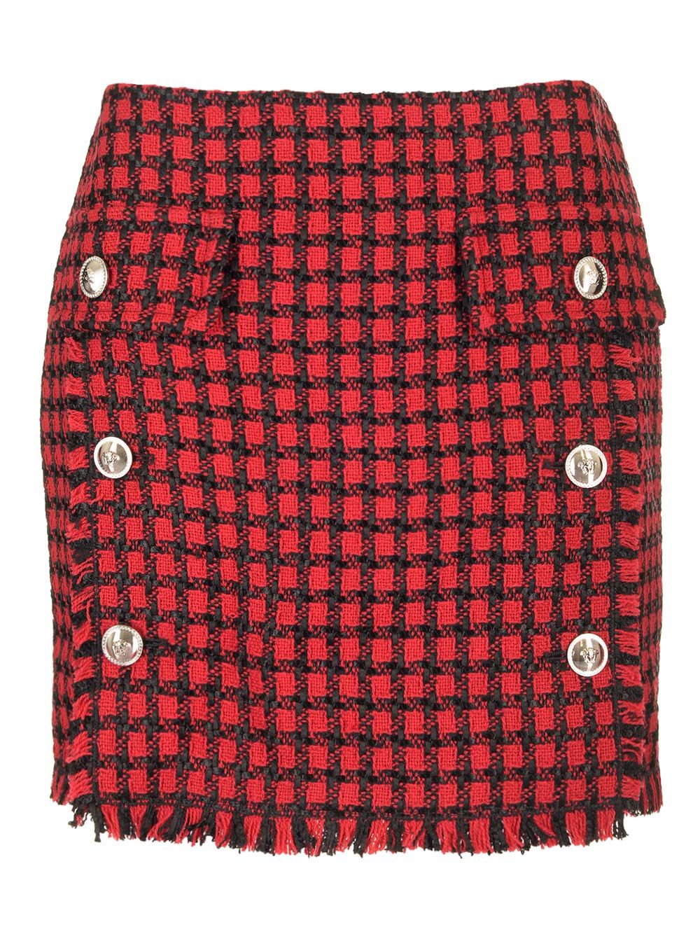 Versace Tweed Mini Skirt Skirts - Red | 6a5309a236d9c0e5f4f8be7544449f9e21ef6def