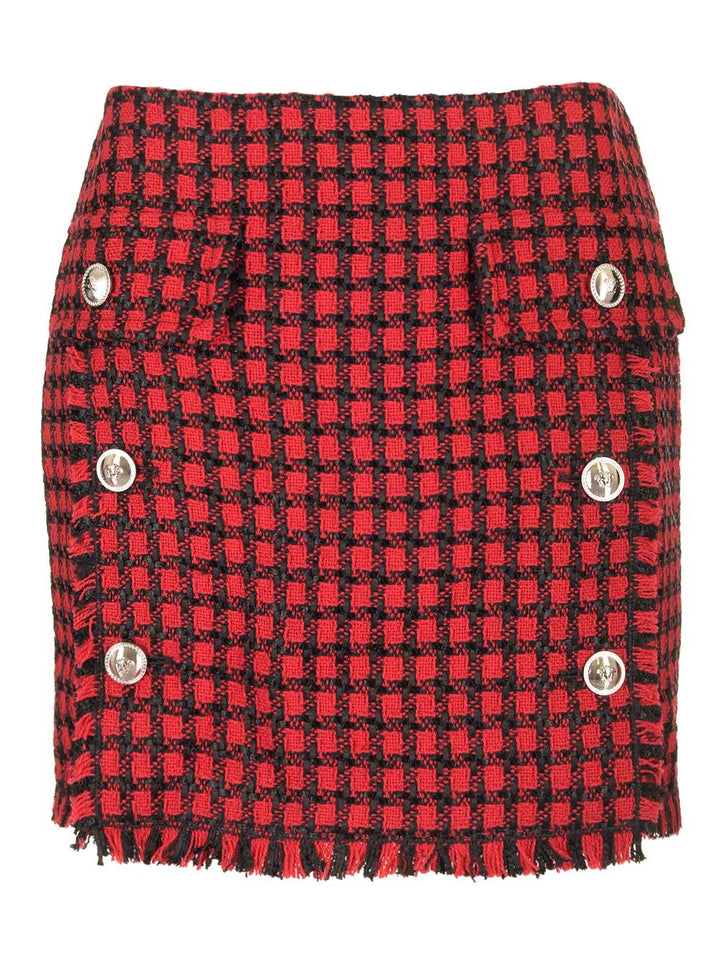 Versace Tweed Mini Skirt Skirts - Red | 6a5309a236d9c0e5f4f8be7544449f9e21ef6def