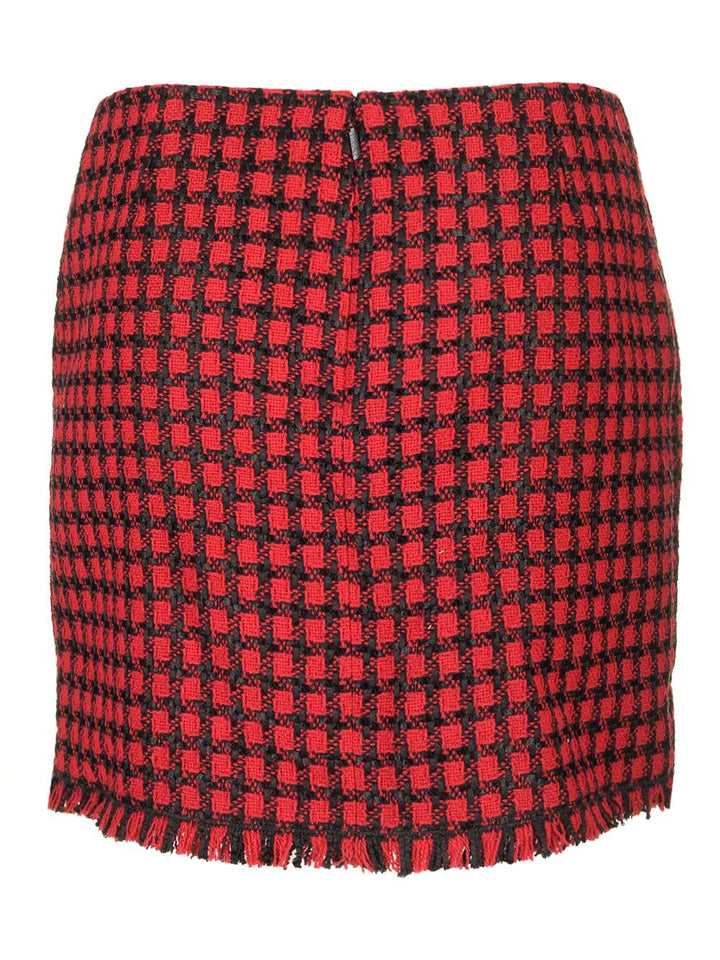 Versace Tweed Mini Skirt Skirts - Red | e636540bf5b29fe596755a2b413ce5832af45ddb