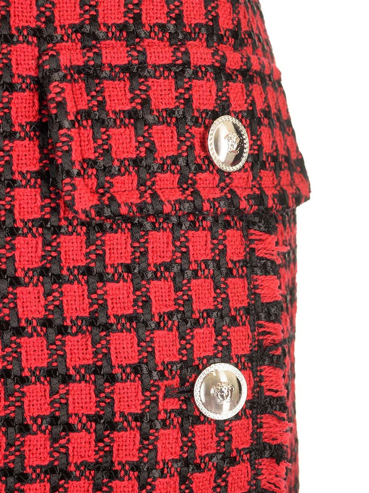 Versace Tweed Mini Skirt Skirts - Red | 24a2fe547fadfa1843bfad1fb08548970e4194e5