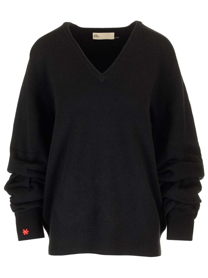 Tory Burch Relaxed Fit Sweater Knitwear - Black | ffc15ea26cde09a2e6351de2c3ce3cd23a1e4c5a