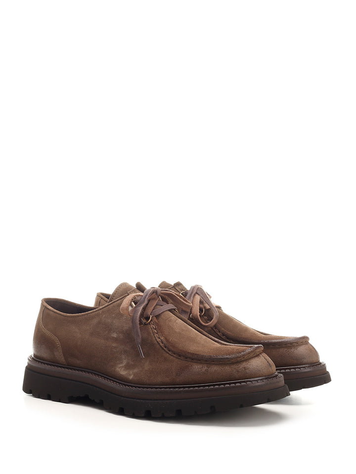 Corvari Suede Tank Paraboot Lace-Up Shoes - Brown | fad854eed8d36178d509c151665f3064ab6b8a47