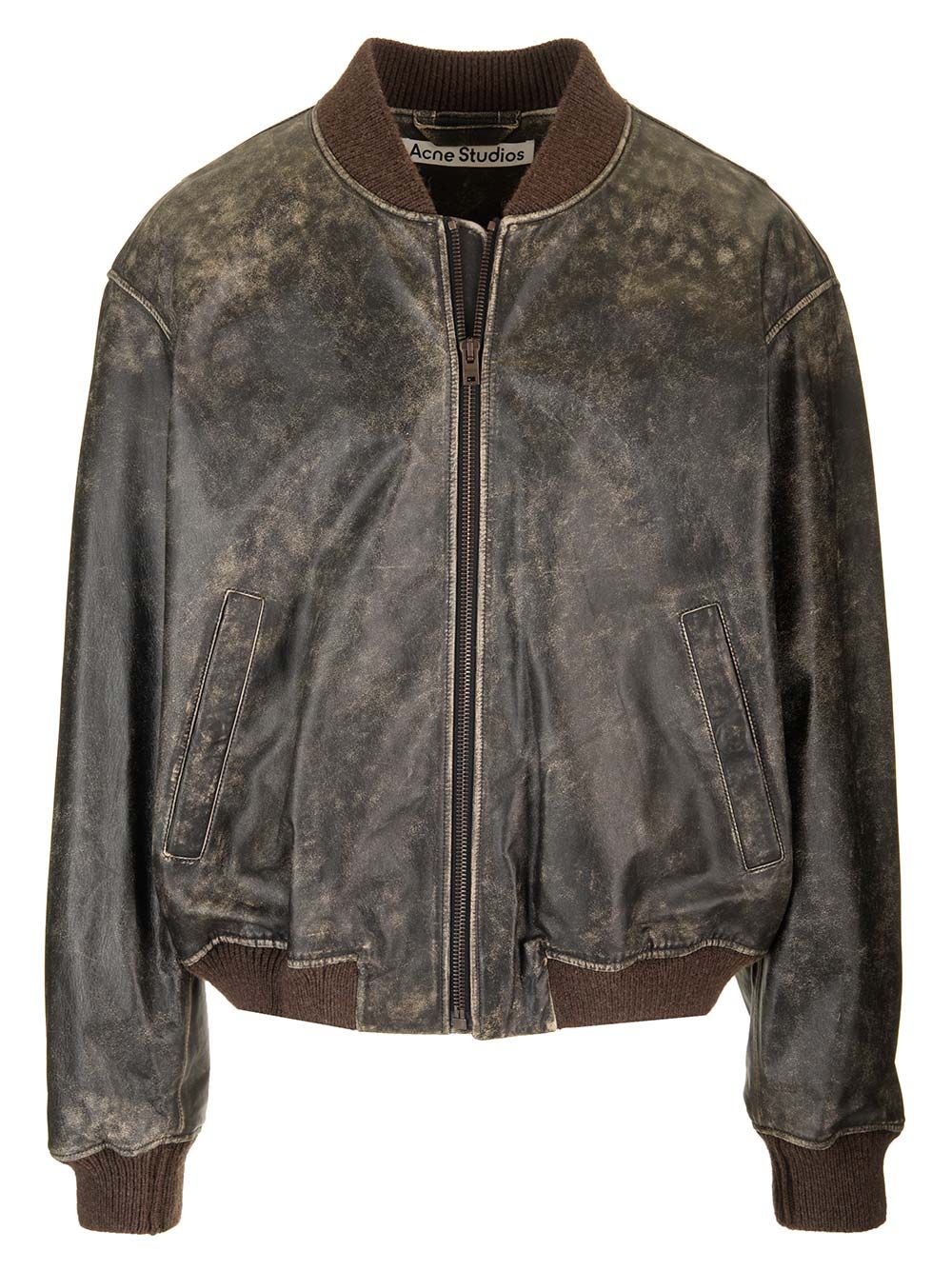 Acne Studios Leather Bomber Jacket Jackets - Black | e0e6a1bd8269111a698c9345a88cd00aafa827a0