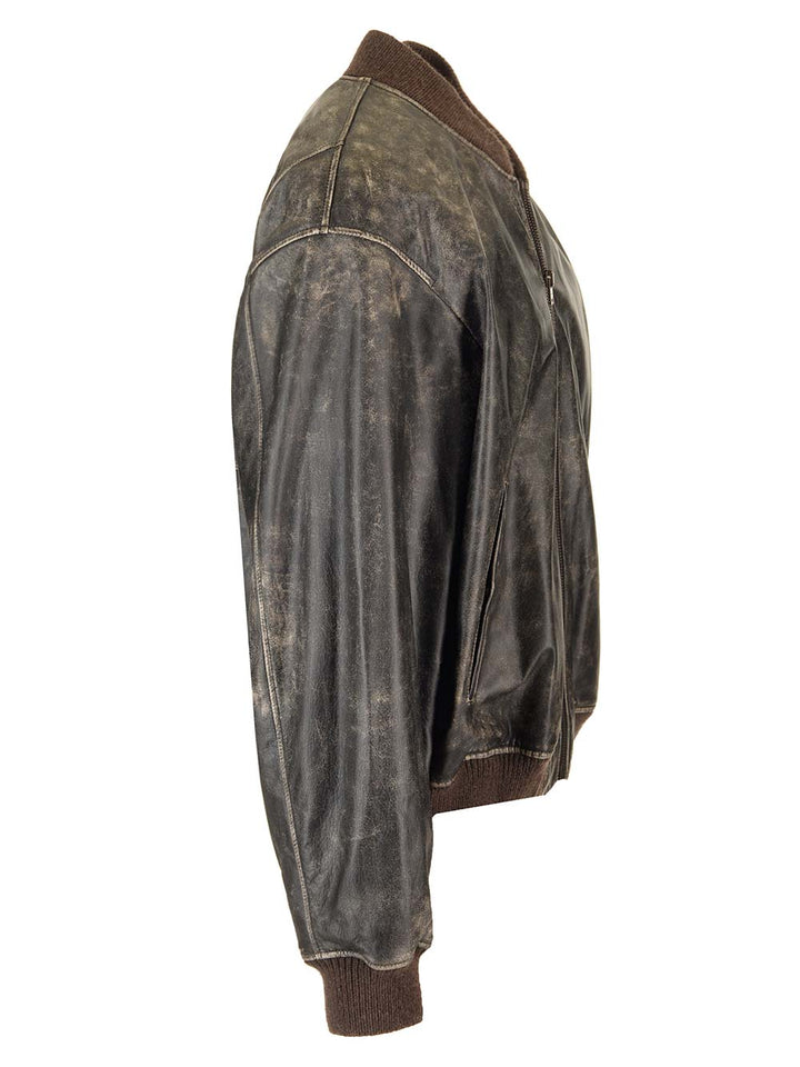 Acne Studios Leather Bomber Jacket Jackets - Black | e6655aacb7e31c99c90ec972e8e50ebca21d7a55