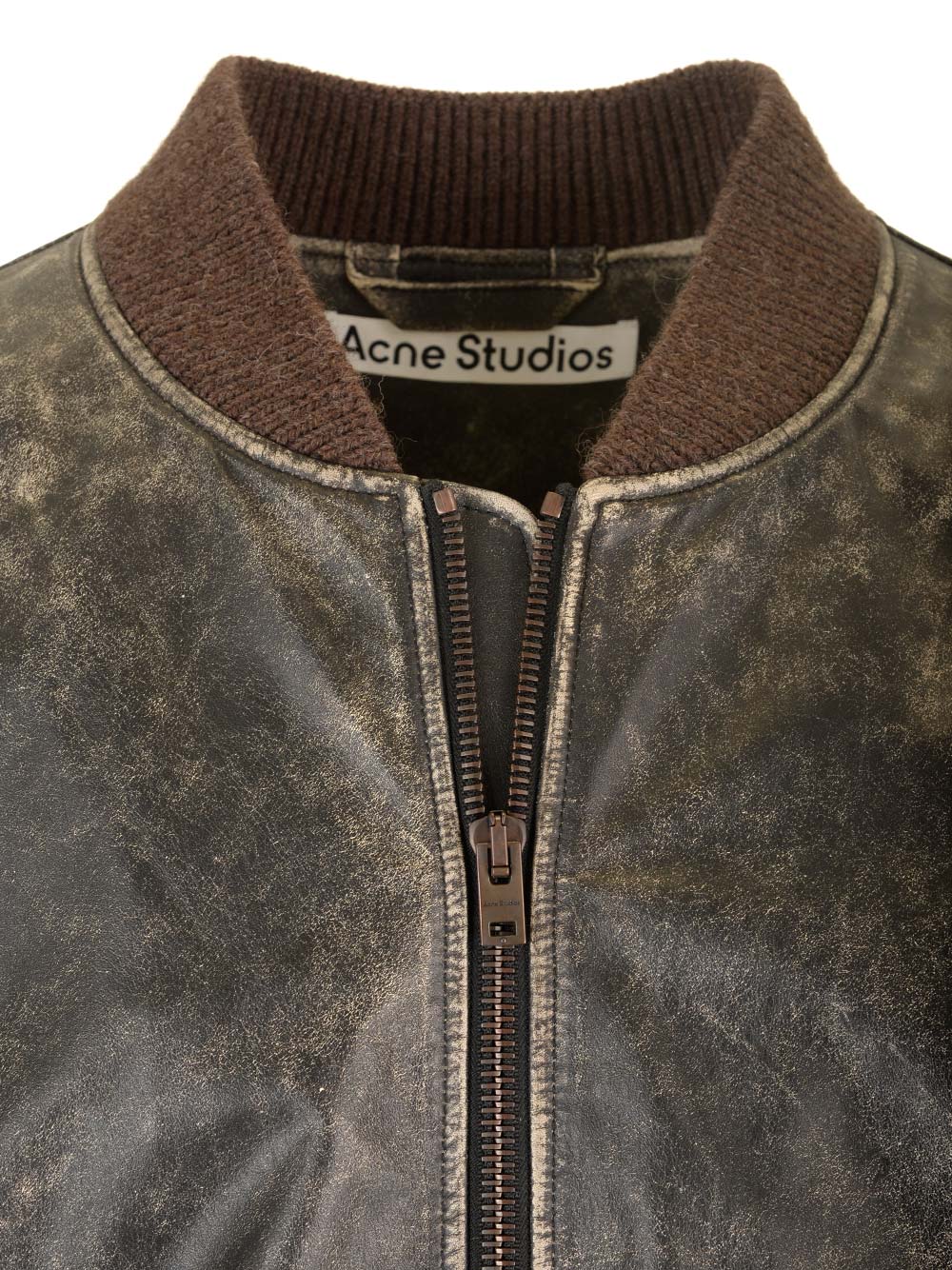Acne Studios Leather Bomber Jacket Jackets - Black | 8890bfe2984c5f92a74756557388be3376b4d5e4
