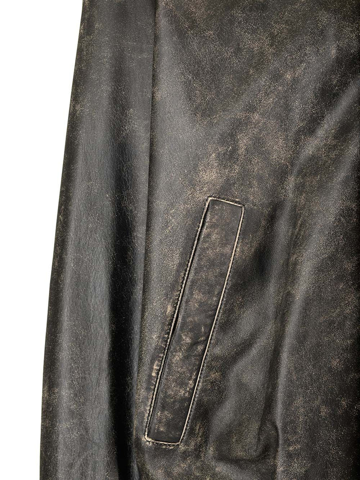 Acne Studios Leather Bomber Jacket Jackets - Black | 99863690b3c2dfc91323d8f345a523eaafc0622a