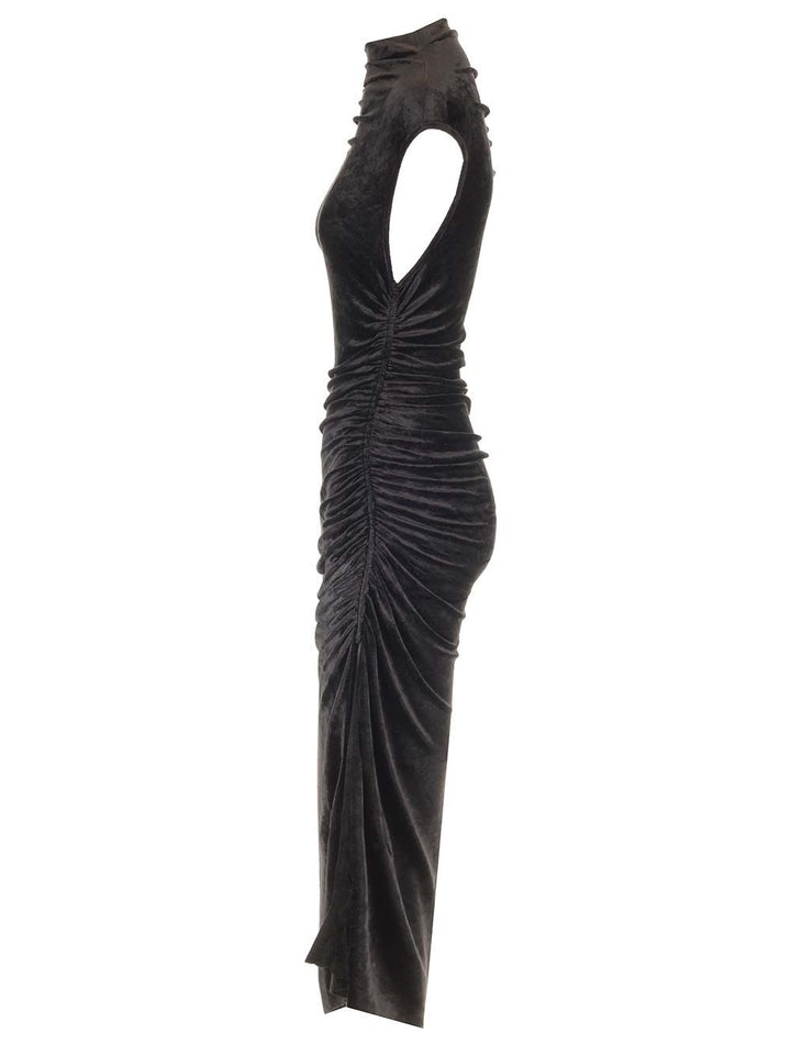 Rick Owens Lilies Velvet Dress Dresses - Black | b33a9185c0abfba4cb2cc74acc3f11c7f4c4beb3