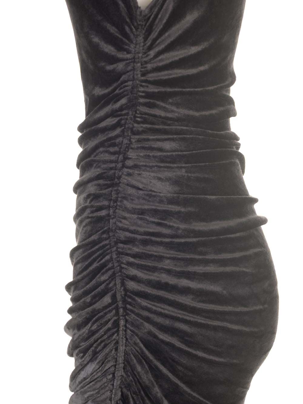 Rick Owens Lilies Velvet Dress Dresses - Black | 44d144cf7d6142b57cb9565d0bb168a77684ea14
