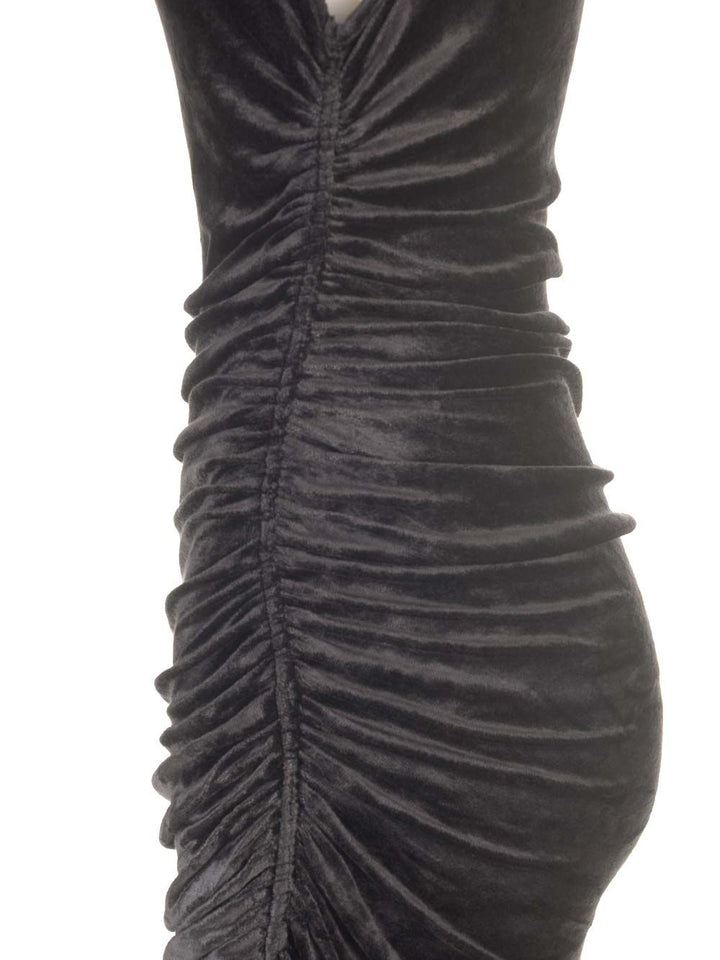 Rick Owens Lilies Velvet Dress Dresses - Black | 44d144cf7d6142b57cb9565d0bb168a77684ea14