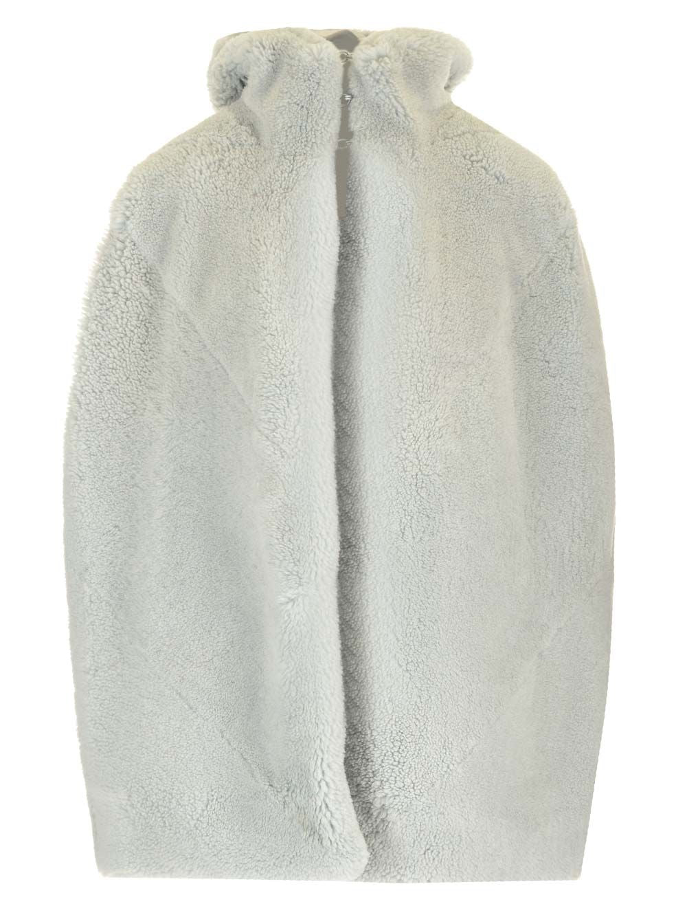 Rick Owens Shearling Vest Coats - Light blue | 42486fbad7d8fbb0982184616fc92f991a7af4e7