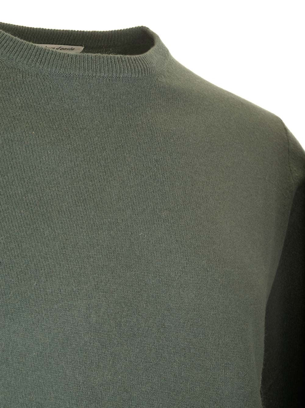 Al Duca D'Aosta Cashmere Crewneck Sweater Knitwear - Green | 1bdf5db8ed9d578b15a6e73ea2357f504e43d185