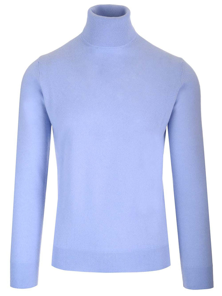 Al Duca D'Aosta Cashmere Turtleneck Knitwear - Light blue | dfd516cc629f77ffe03fb89b6e014c5a108ca4fc