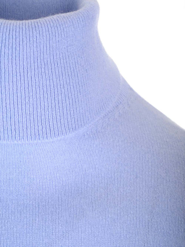 Al Duca D'Aosta Cashmere Turtleneck Knitwear - Light blue | 76725b330578efa4888b3f2f8be5e8eee0ad8354